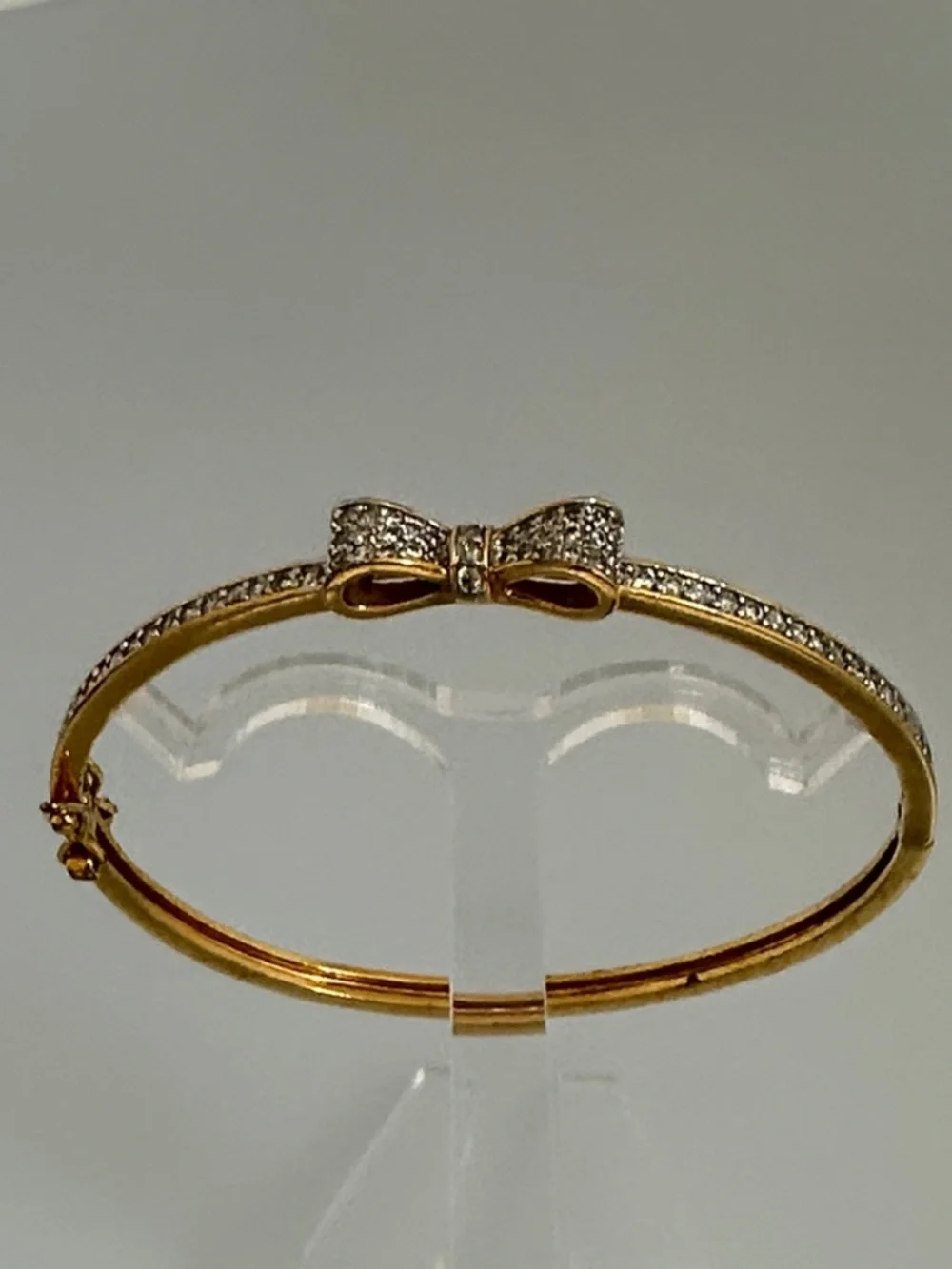 kate spade Gold Bow Crystal Bangle Bracelet - Picture 3 of 7